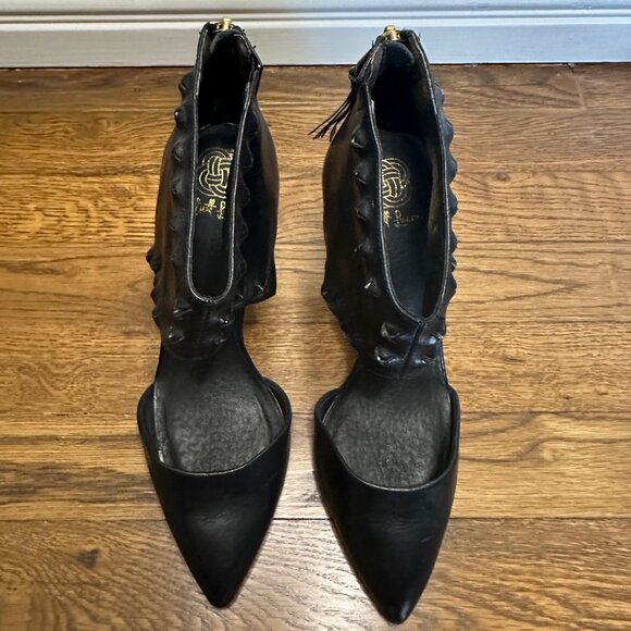 Elliott Lucca- Caterina Peekaboo Studs Heels, Black- Size 8 - Picture 6 of 12